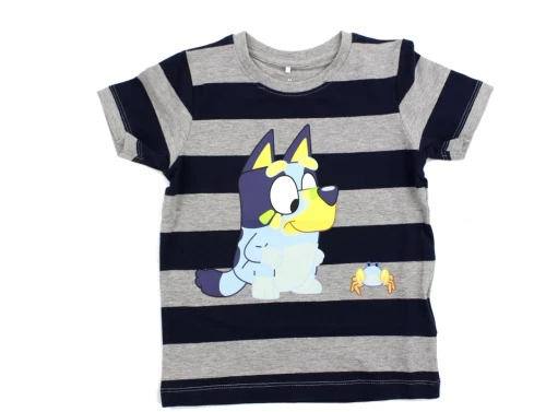 Name It grey melange t-shirt Bluey